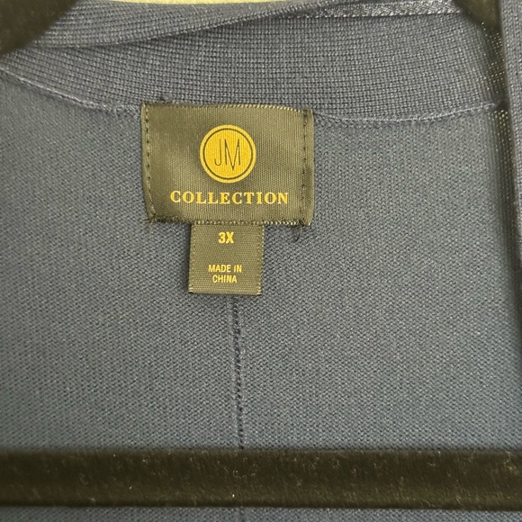 🧤 JM Collection Deep Blue Knit Cardigan - Picture 3 of 5
